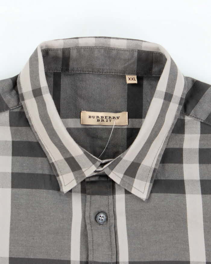 Vintage 2000's Burberry Brit Patterned Button Up Shirt - XXL