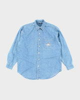 Vintage 90's Disney Winnie the Pooh Embroidered Denim Shirt - M