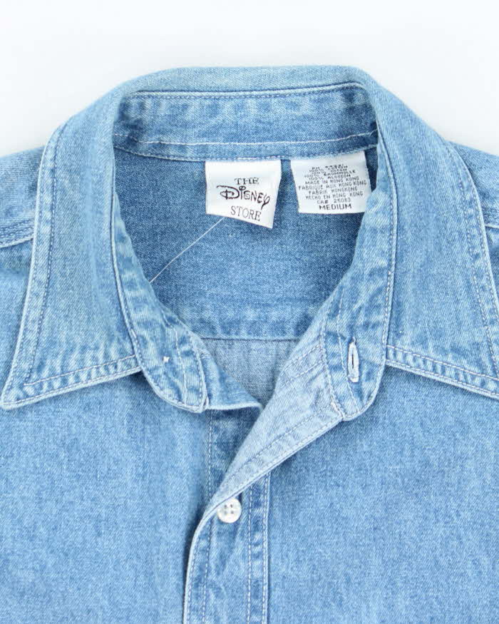 Vintage 90's Disney Winnie the Pooh Embroidered Denim Shirt - M