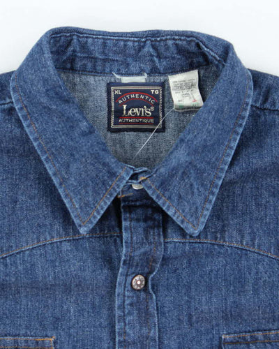 Vintage Levi's Dark Wash Oversized Denim Shirt - XL