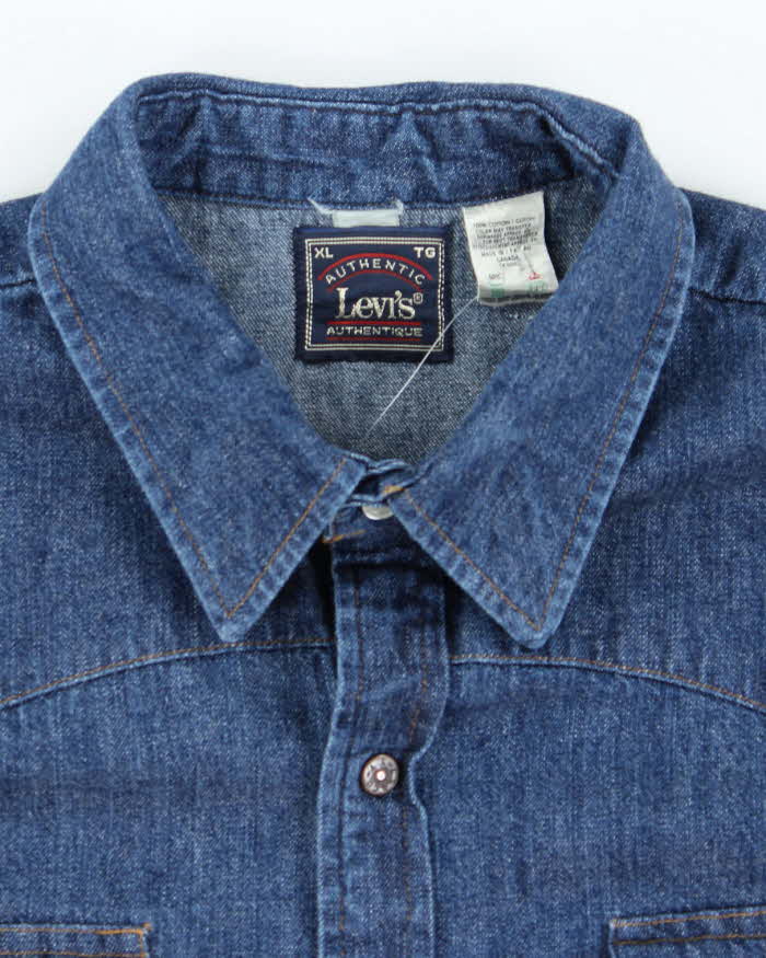 Vintage Levi's Dark Wash Oversized Denim Shirt - XL
