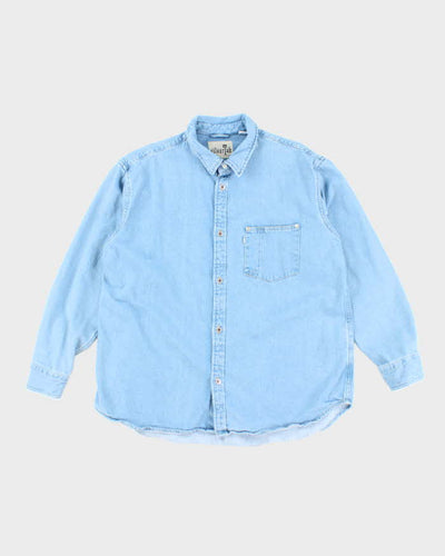 Vintage Levi's Silver Tab Heavyweight Light Wash Denim Shirt - L