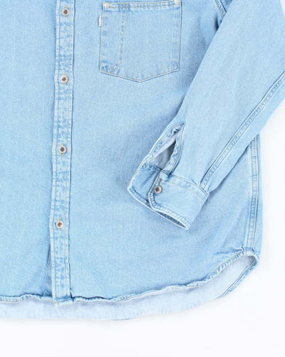 Vintage Levi's Silver Tab Heavyweight Light Wash Denim Shirt - L