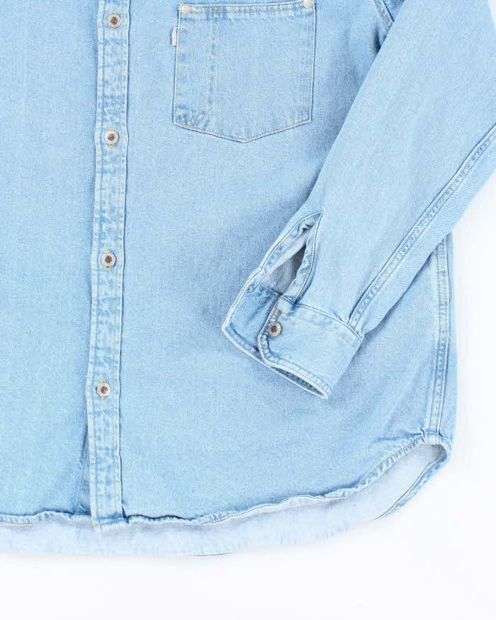 Vintage Levi's Silver Tab Heavyweight Light Wash Denim Shirt - L