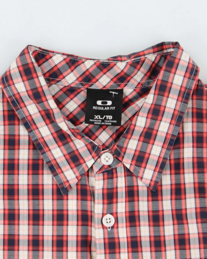 Vintage 2000's Oakley Checked Short Sleeve Shirt - XL