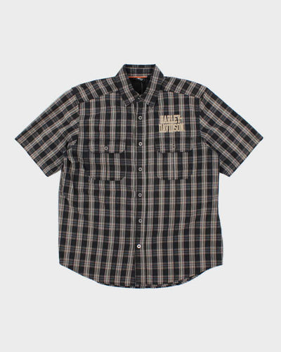 Vintage 2000's Harley Davidson Checked Short Sleeve Shirt - L