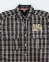 Vintage 2000's Harley Davidson Checked Short Sleeve Shirt - L