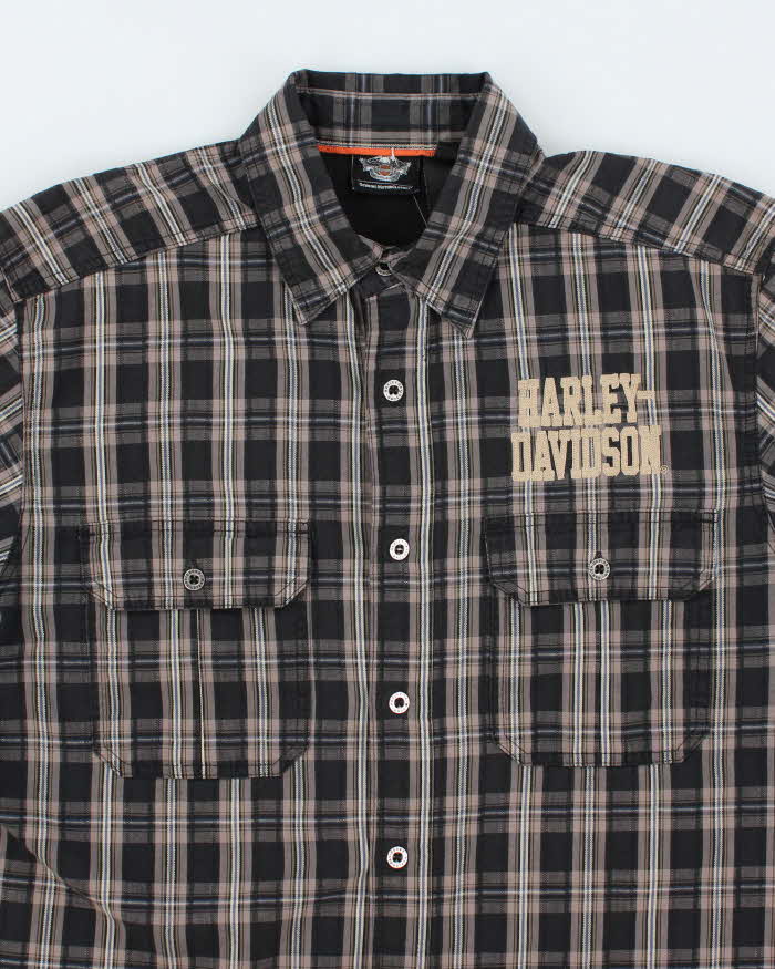 Vintage 2000's Harley Davidson Checked Short Sleeve Shirt - L