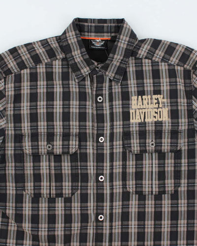 Vintage 2000's Harley Davidson Checked Short Sleeve Shirt - L