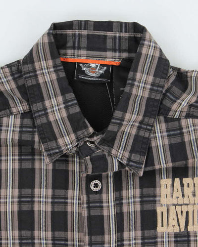 Vintage 2000's Harley Davidson Checked Short Sleeve Shirt - L