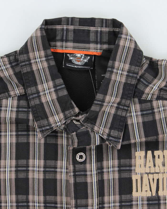Vintage 2000's Harley Davidson Checked Short Sleeve Shirt - L