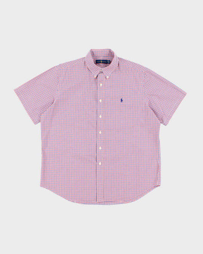 Vintage 2000's Ralph Lauren Checked Short Sleeve Shirt - XL