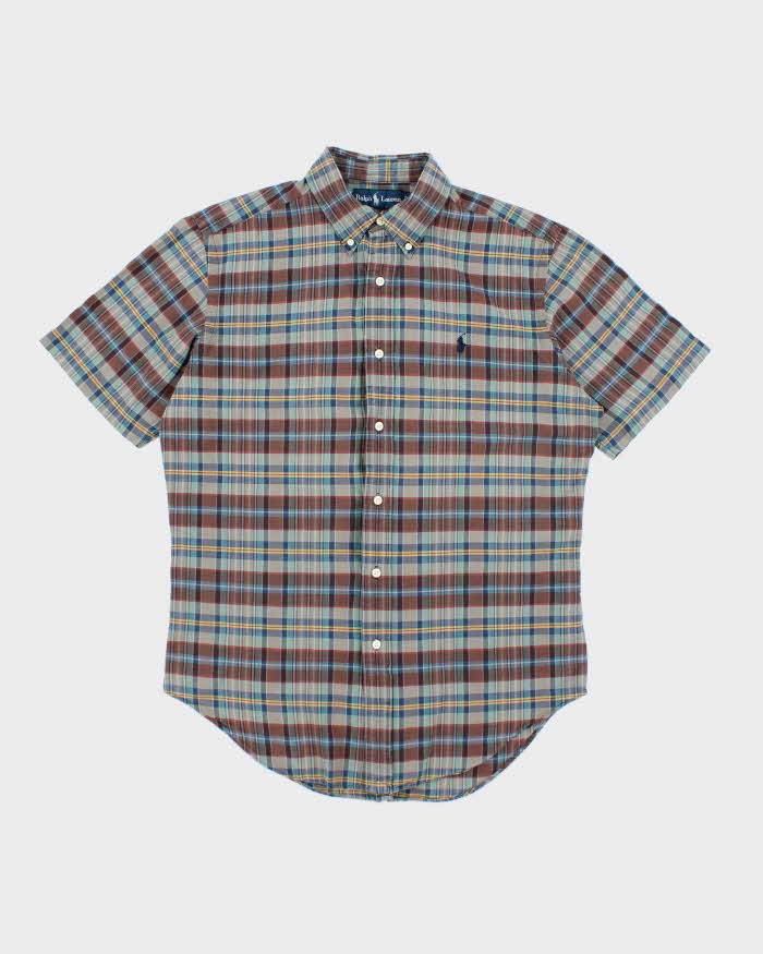 Vintage 2000's Polo Ralph Lauren Patterned Short Sleeve Shirt - M