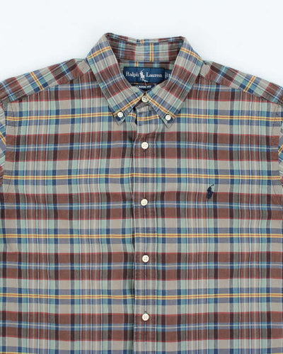 Vintage 2000's Polo Ralph Lauren Patterned Short Sleeve Shirt - M