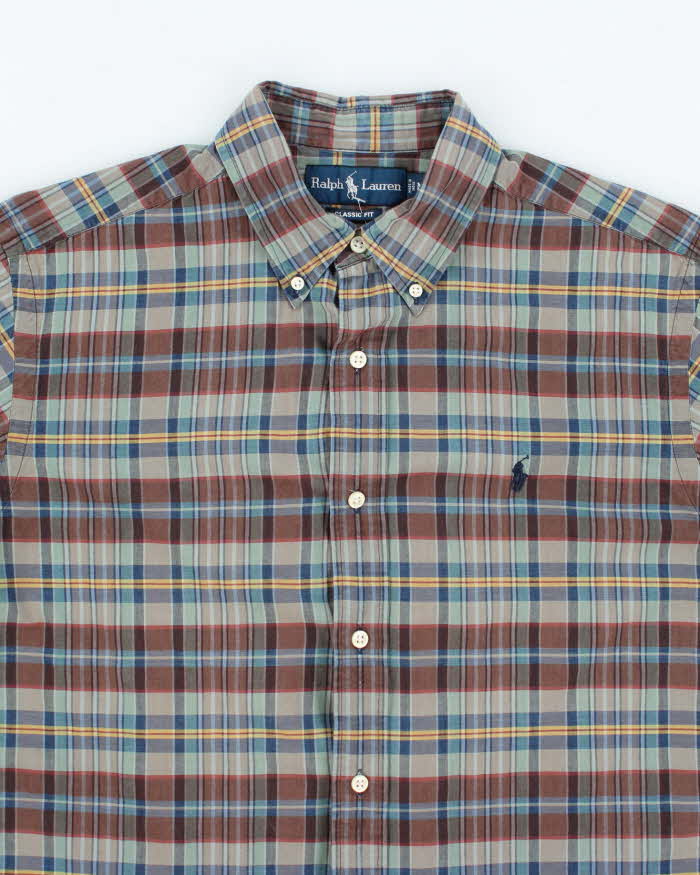 Vintage 2000's Polo Ralph Lauren Patterned Short Sleeve Shirt - M