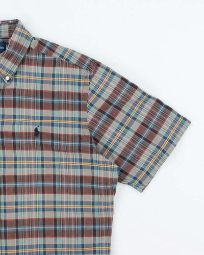 Vintage 2000's Polo Ralph Lauren Patterned Short Sleeve Shirt - M