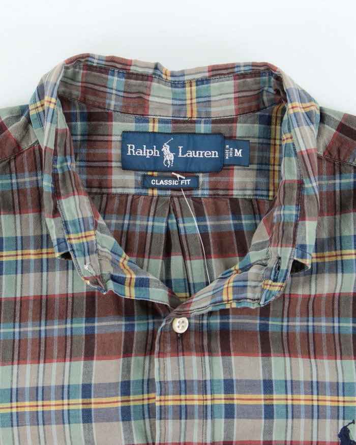 Vintage 2000's Polo Ralph Lauren Patterned Short Sleeve Shirt - M