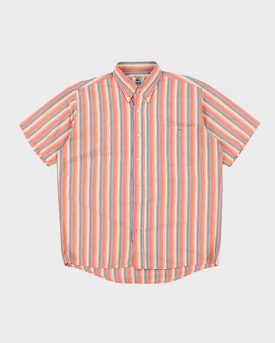 Vintage Lacoste Striped Short Sleeve Shirt - L