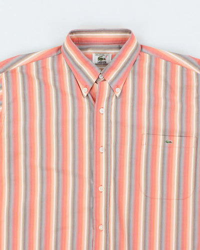 Vintage Lacoste Striped Short Sleeve Shirt - L