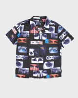 Vintage HUF All Over Print Eyes Hawaiian Shirt - M