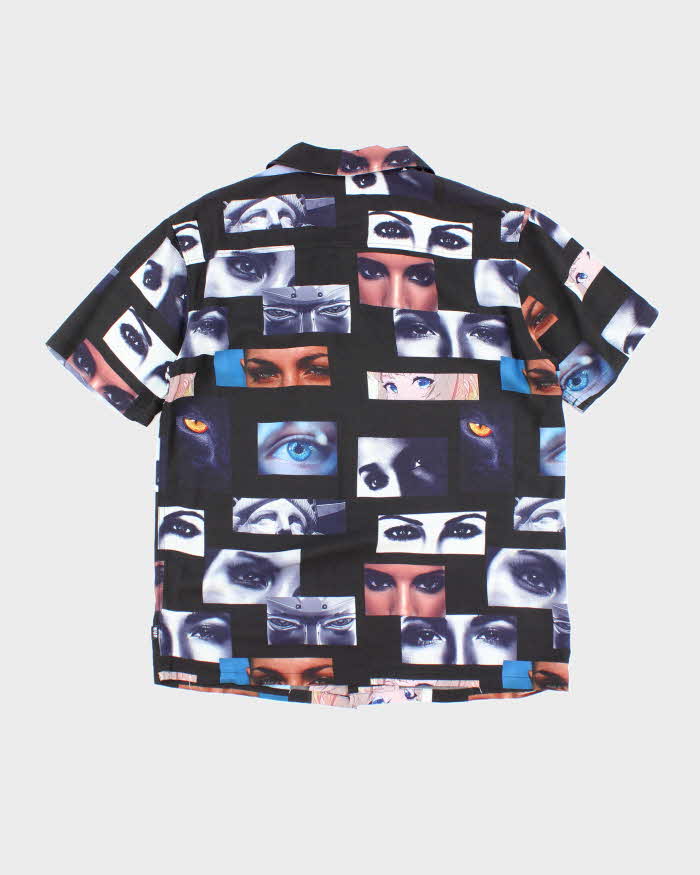 Vintage HUF All Over Print Eyes Hawaiian Shirt - M