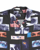 Vintage HUF All Over Print Eyes Hawaiian Shirt - M