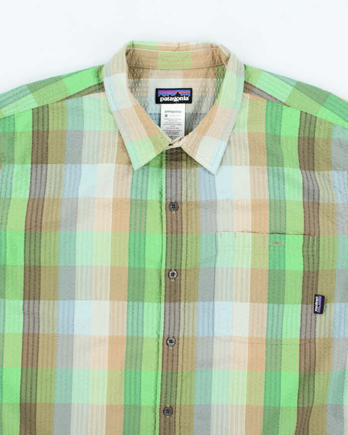 Vintage Patagonia Seersucker Check Short Sleeve Shirt - XL