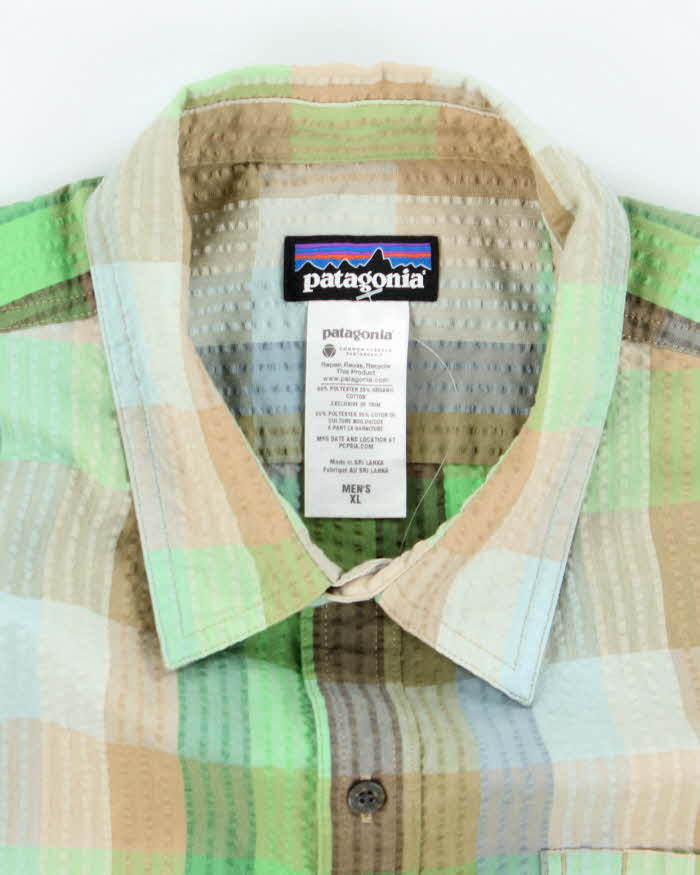 Vintage Patagonia Seersucker Check Short Sleeve Shirt - XL
