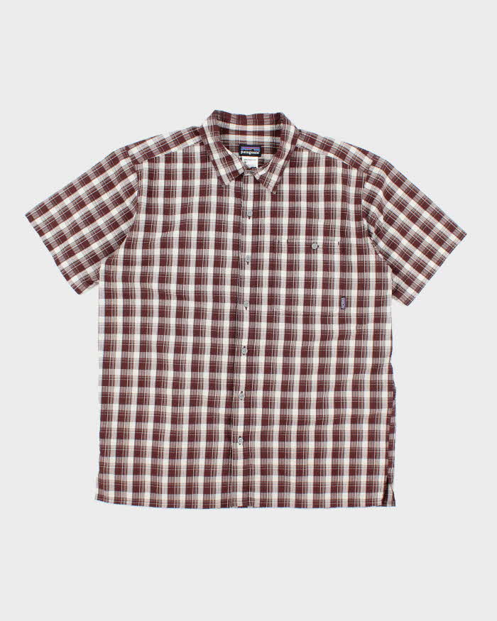 Vintage Patagonia Seersucker Check Short Sleeve Shirt - L