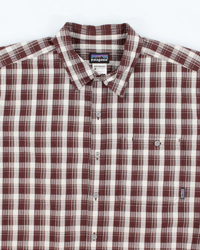 Vintage Patagonia Seersucker Check Short Sleeve Shirt - L