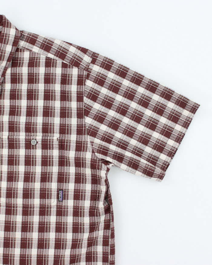 Vintage Patagonia Seersucker Check Short Sleeve Shirt - L