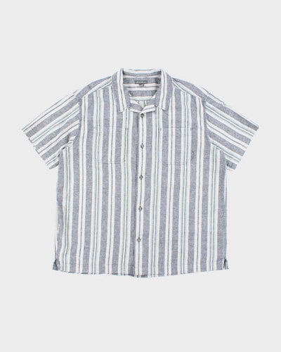 Vintage Eddie Bauer Stripe Short Sleeve Shirt - XL