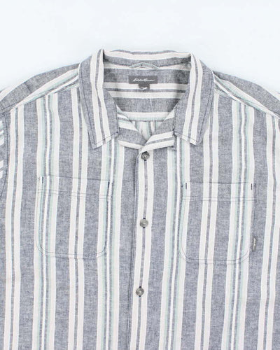 Vintage Eddie Bauer Stripe Short Sleeve Shirt - XL