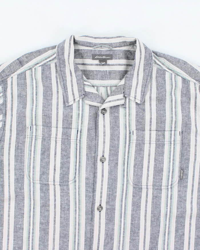 Vintage Eddie Bauer Stripe Short Sleeve Shirt - XL