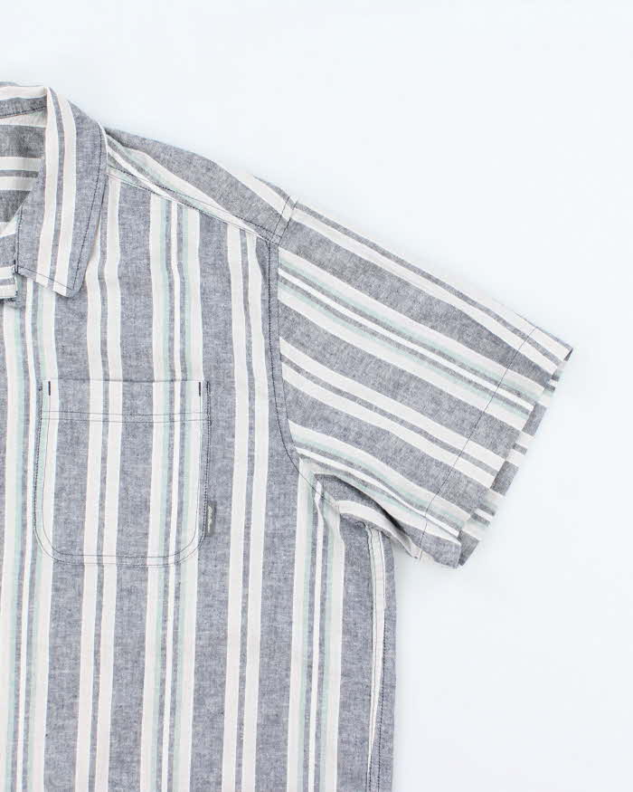 Vintage Eddie Bauer Stripe Short Sleeve Shirt - XL