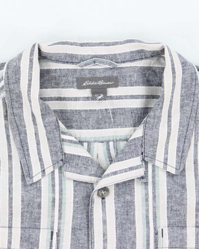Vintage Eddie Bauer Stripe Short Sleeve Shirt - XL