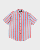 Vintage Eddie Bauer Stripe Short Sleeve Shirt - L