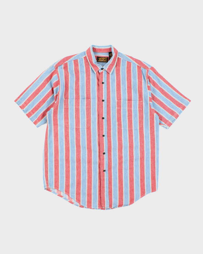 Vintage Eddie Bauer Stripe Short Sleeve Shirt - L