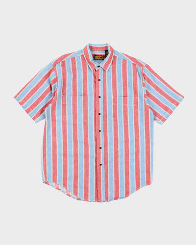 Vintage Eddie Bauer Stripe Short Sleeve Shirt - L