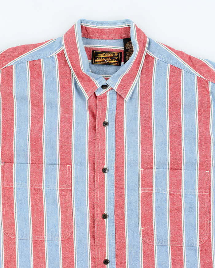 Vintage Eddie Bauer Stripe Short Sleeve Shirt - L