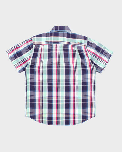 Vintage Y2k 00s True Religion Check Short Sleeve Shirt - L