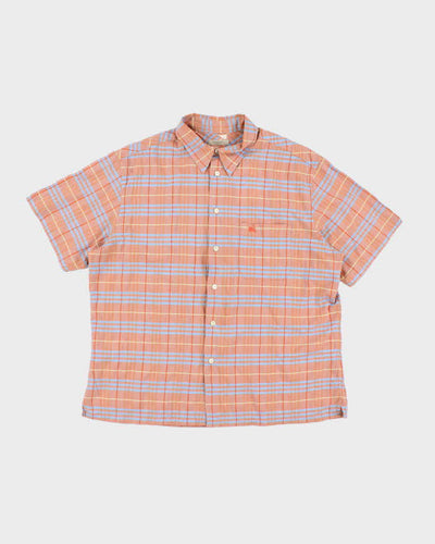 Vintage Burberry Check Short Sleeve Shirt - XL