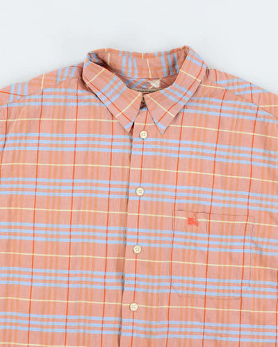 Vintage Burberry Check Short Sleeve Shirt - XL
