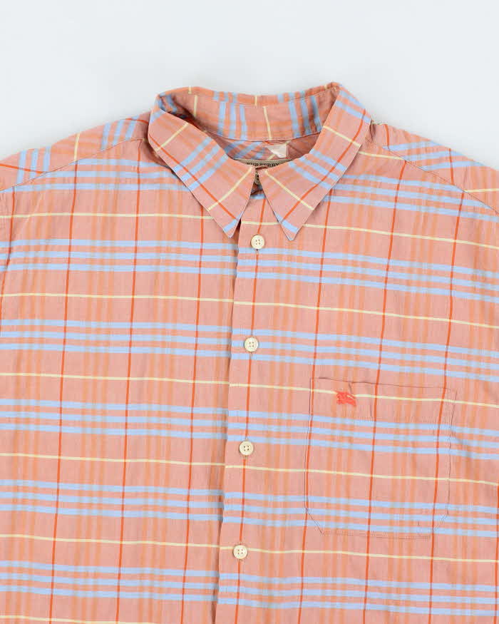 Vintage Burberry Check Short Sleeve Shirt - XL