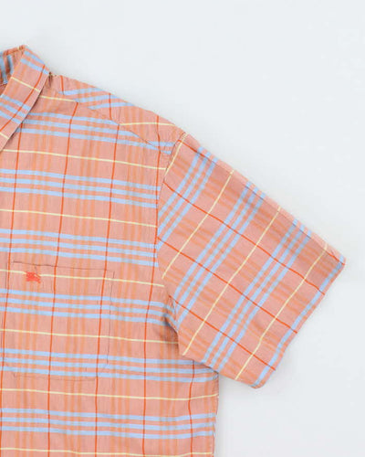 Vintage Burberry Check Short Sleeve Shirt - XL