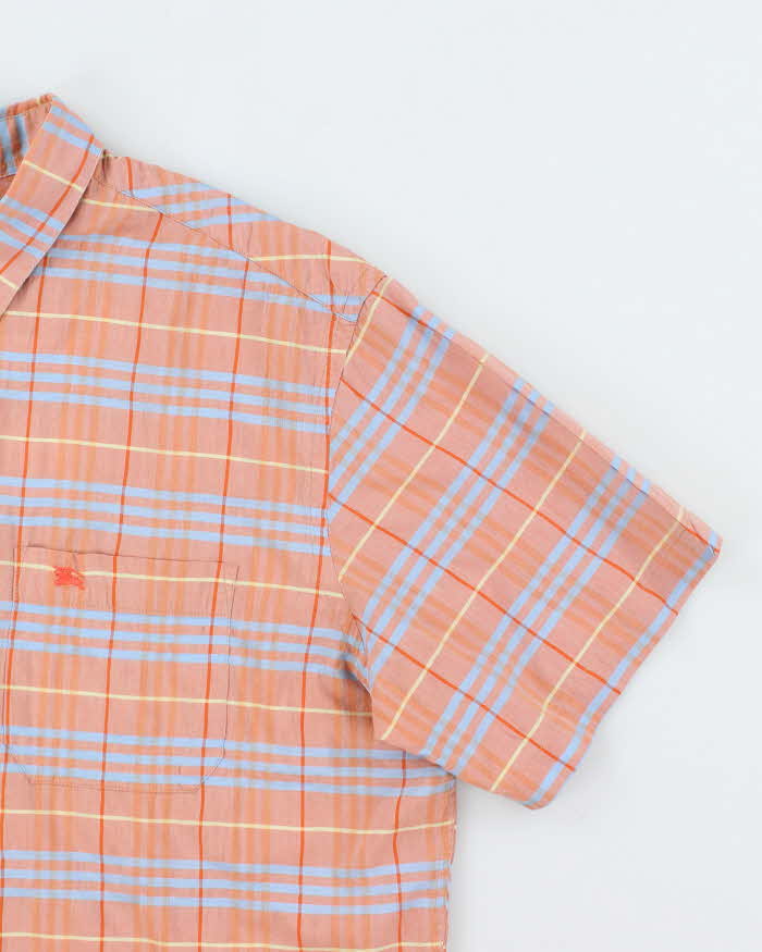 Vintage Burberry Check Short Sleeve Shirt - XL