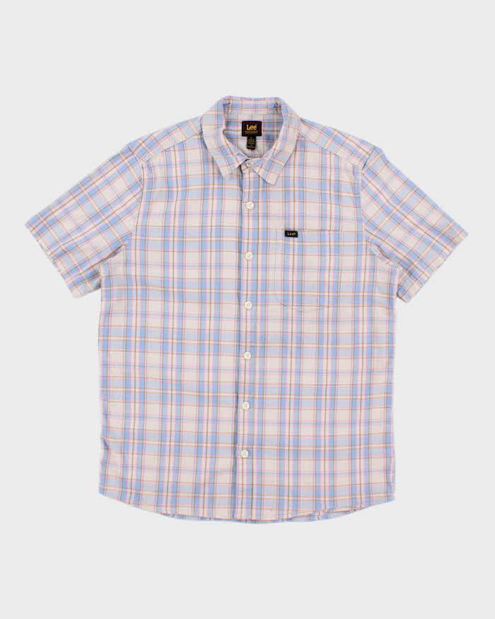 Vintage Lee Check Short Sleeve Shirt - L