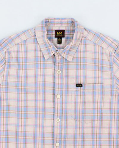 Vintage Lee Check Short Sleeve Shirt - L