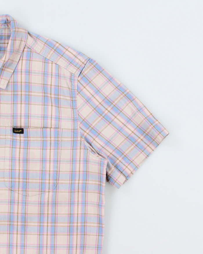 Vintage Lee Check Short Sleeve Shirt - L