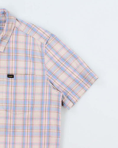 Vintage Lee Check Short Sleeve Shirt - L